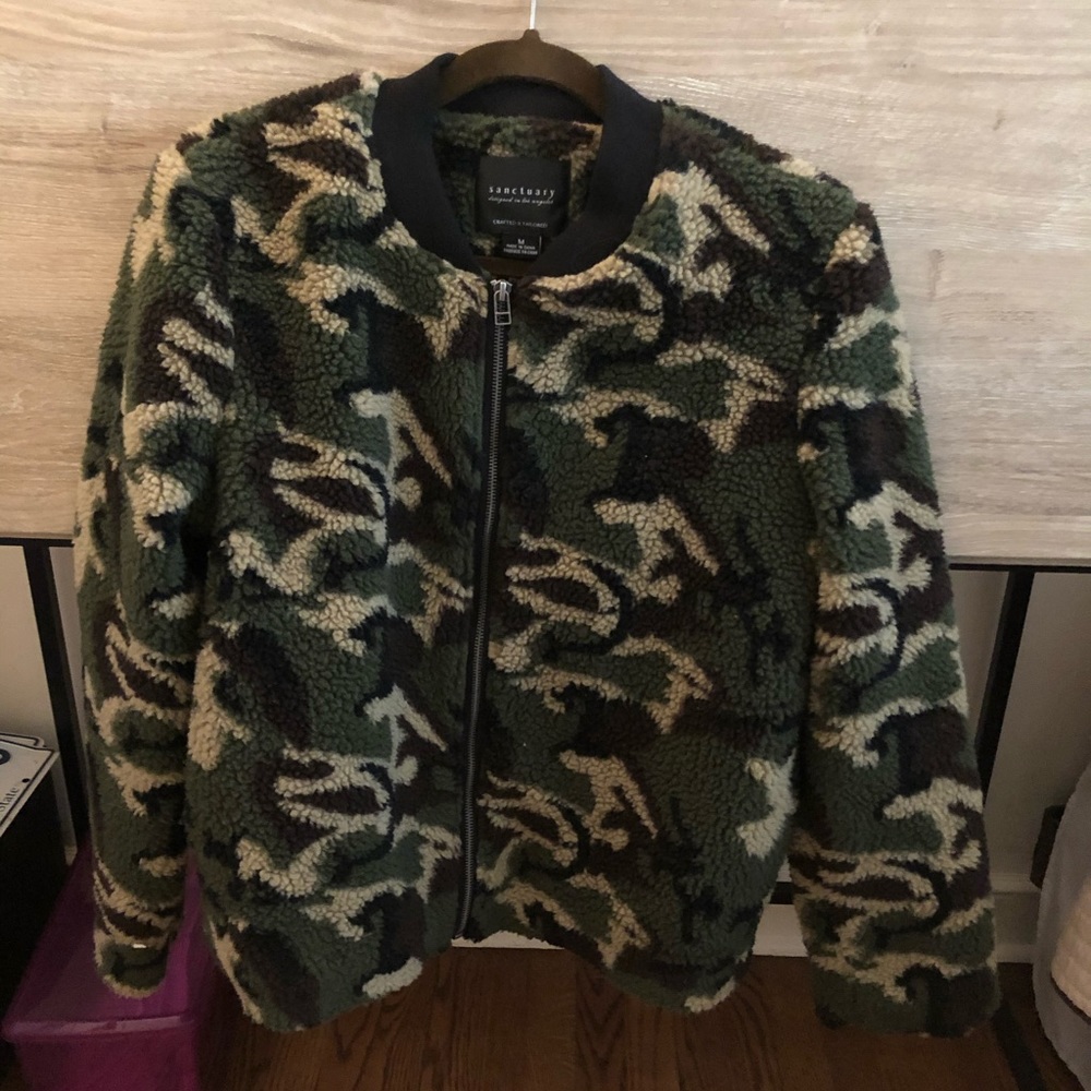 Sanctuary Camo Jacket Size Medium - image 5